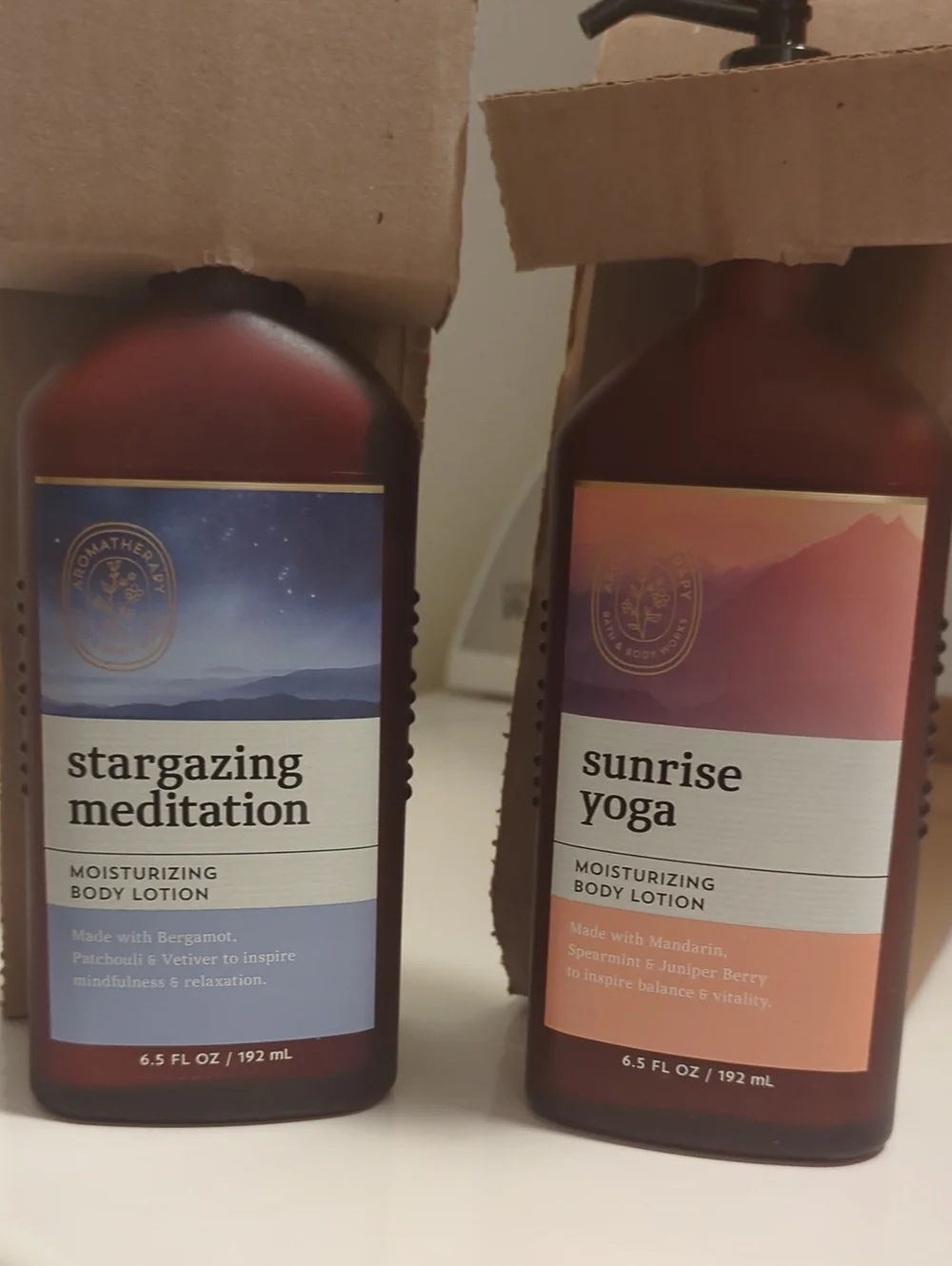 Bath & Body Works Stargazing Meditation & Sunrise Yoga Duo - Blue, Peach